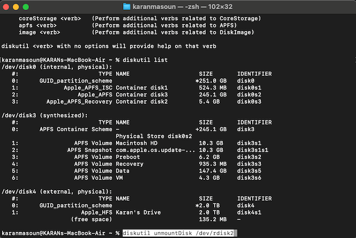 Cloning Mac external drive via terminal