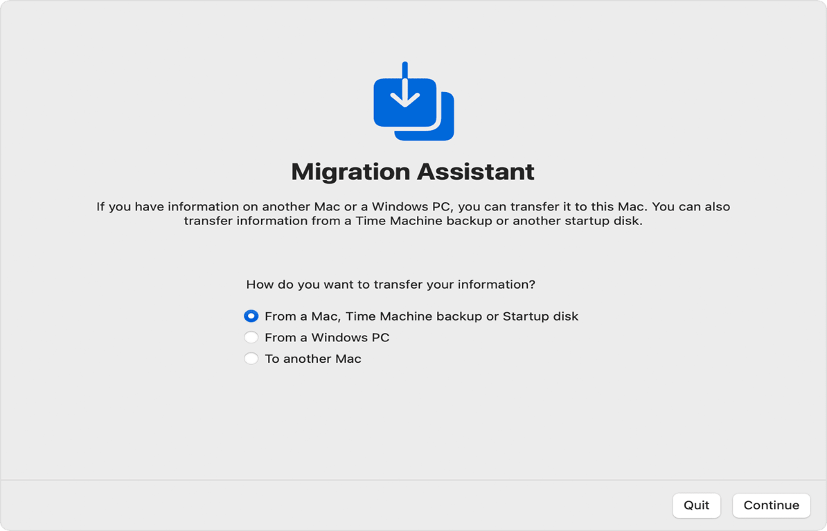 Open migration assistant