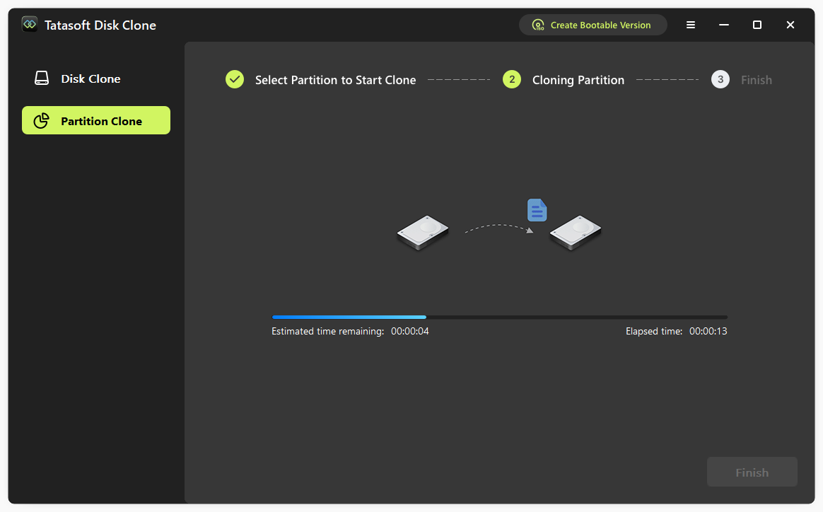 Verify Ext 4 cloning process if completed
