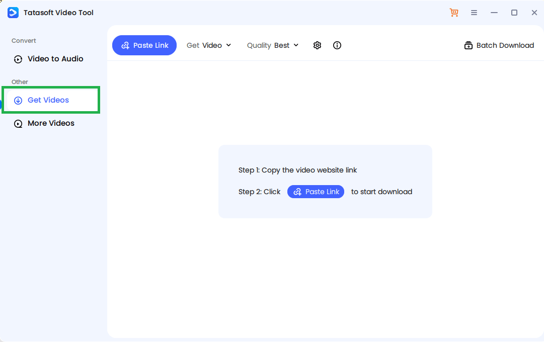 Select Get Videos to save YouTube videos offline