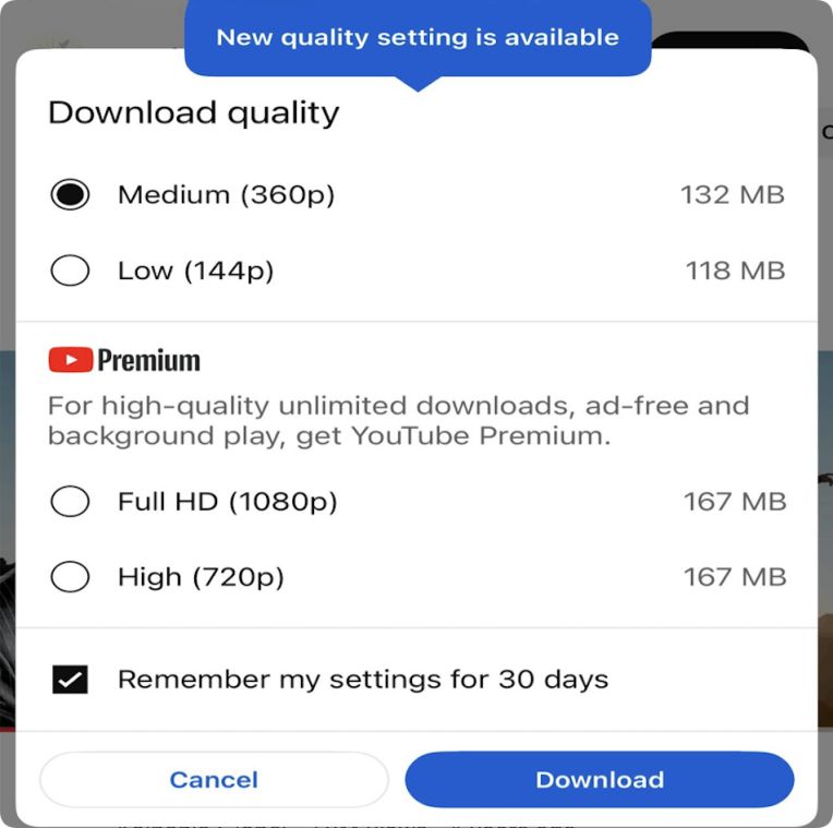 Download videos on Mac with YouTube Premium