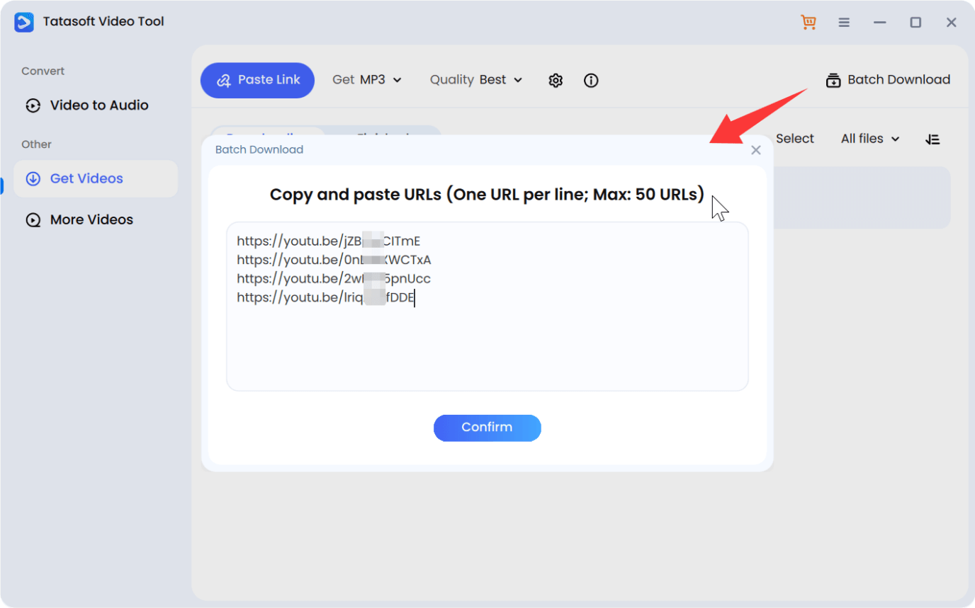 Batch convert online video to MP3