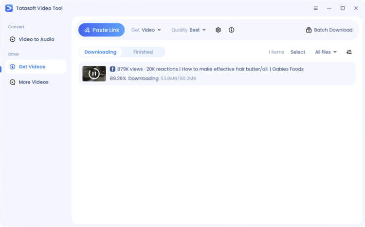Save FB video directly to your computer
