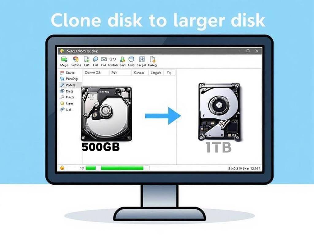 Clone disk to larger disk