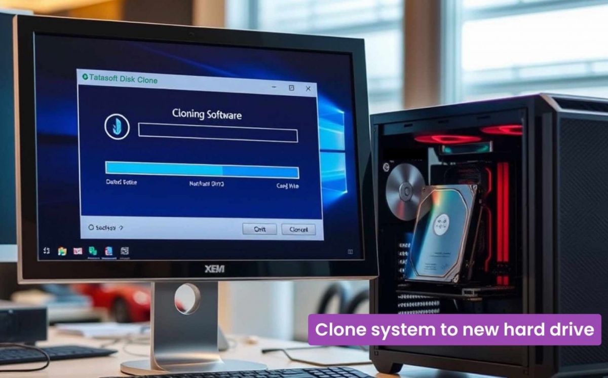 Clone system to new hard drive
