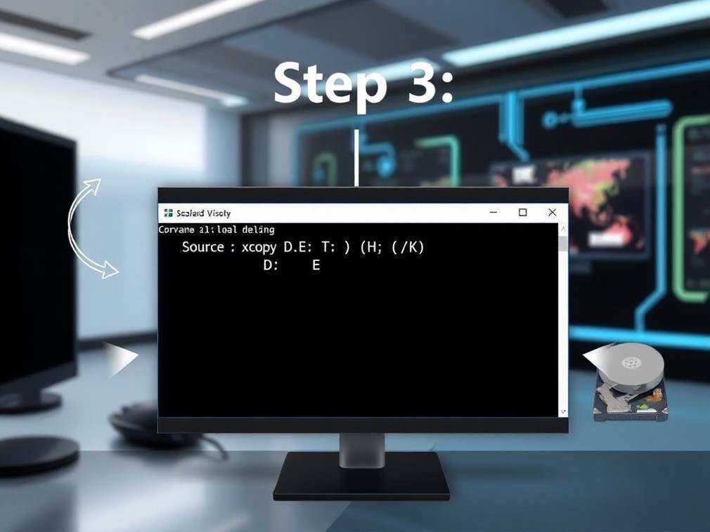 xcopy command to clone the hard drive