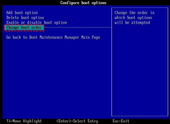 Change to boot from new drive after replacing