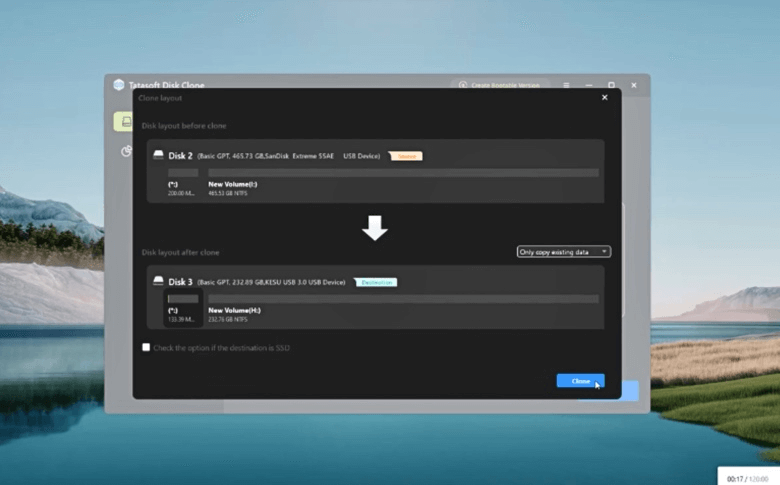 Tatasoft disk clone for Windows