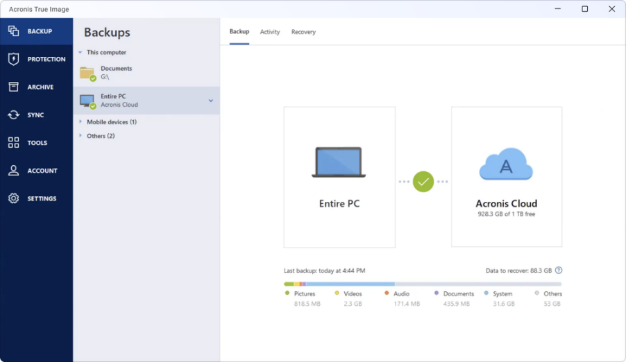 image a hard drive with Acronis