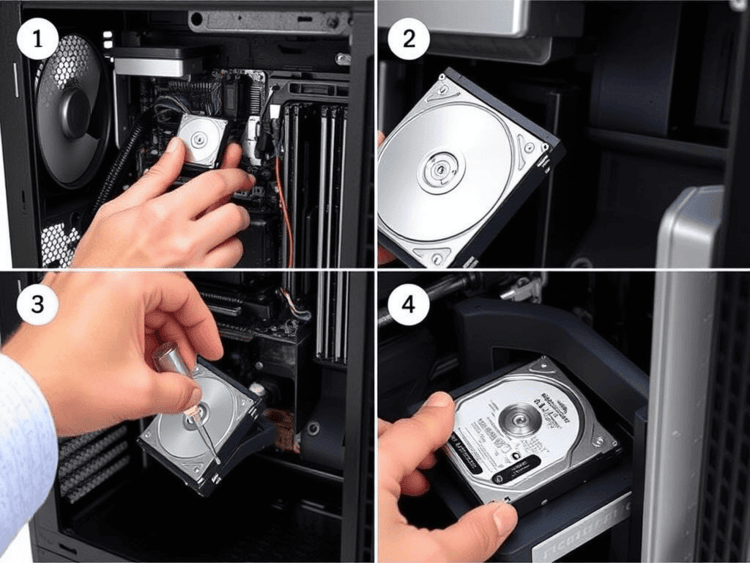 Installing new hard disk in a desktop