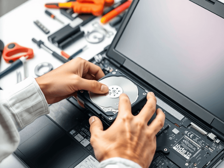 Installing new hard disk in a laptop